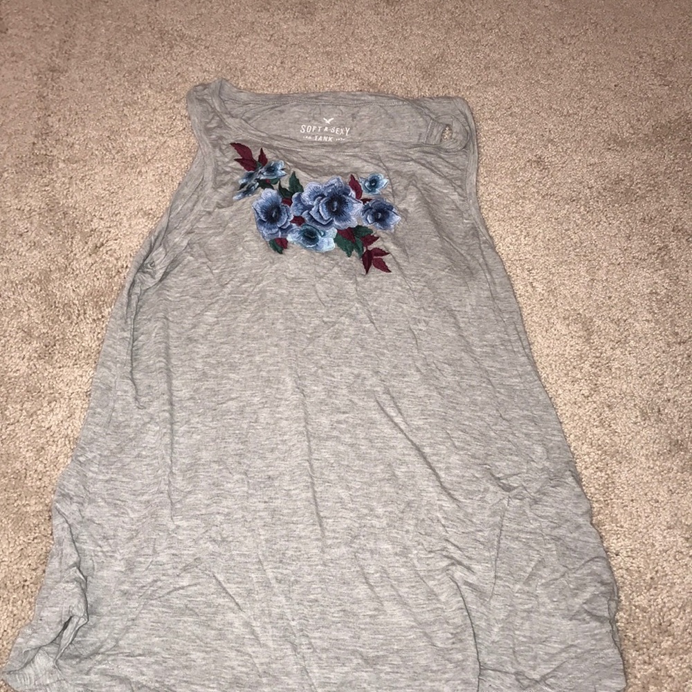 American Eagle embroidered tank top